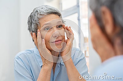 Mature woman aging Stock Photo