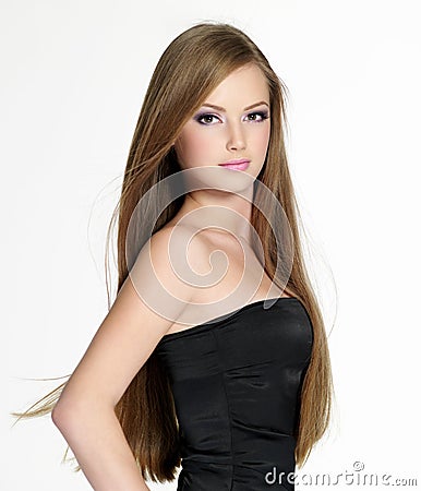 beautiful sensuality teen girl long hair 17731722