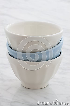 Beautiful set of bowls Stock Photo