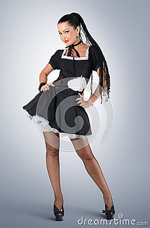 Beautiful french maid Stock Photo