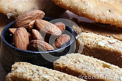 Almond biscuits Stock Photo