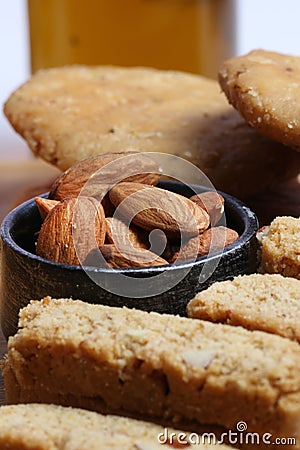 Almond biscuits Stock Photo