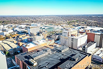 Beautiful shot of High Point skyline on a clear winter day Editorial Stock Photo