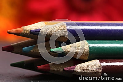 Pencil colours Stock Photo