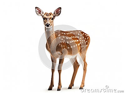 Ai Generated illustration Wildlife Concept of Beautiful sika deer Cartoon Illustration