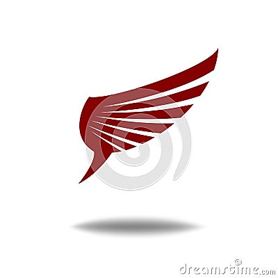 Beautiful silhouette of wing illustration vector art Vector Illustration