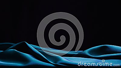 Beautiful silk textile like a waves of Sea. Abstract background Stock Photo
