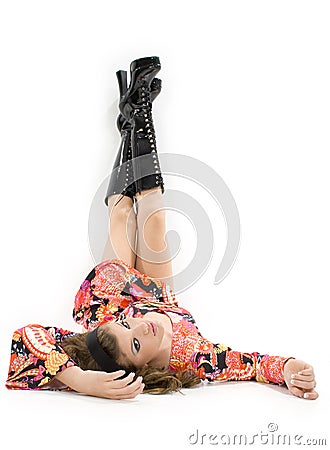 Beautiful Sixties Go Go Girl Stock Photo