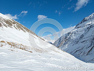 Beautiful skitouring day in otztal alps in austria Stock Photo