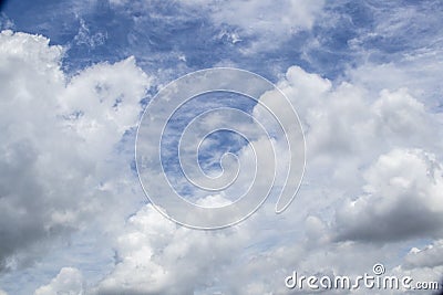 Beautiful sky with billowing clouds with some blue showing through the whisps Stock Photo