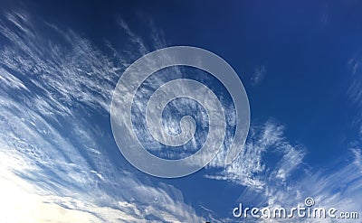 Beautiful sky landscape with skies and white clouds Stock Photo