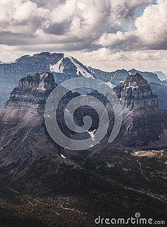 Beautiful Sky Over The Canadian Rockies Stock Photo