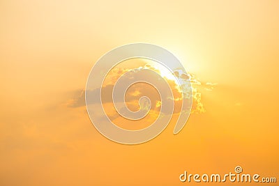 Beautiful sky sun behind cloud light ray Stock Photo