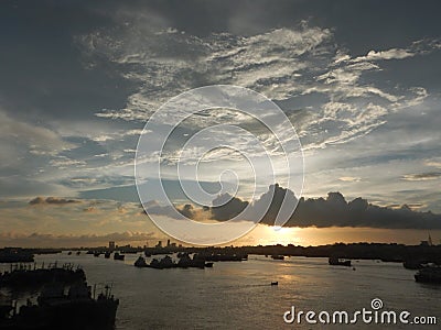 Beautiful Sky During Sunset Stock Photo