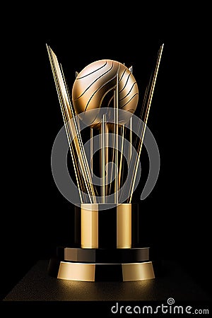 Beautiful sleek and modern minimalistic trophy Stock Photo