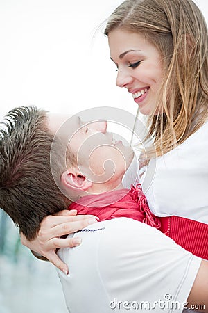 Beautiful smiley couple Stock Photo