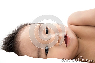 Beautiful smiling asian cute baby Stock Photo