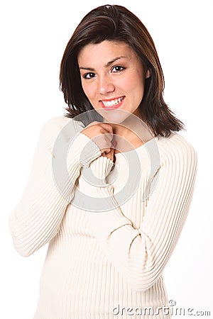 Beautiful Smiling Brunette Stock Photo