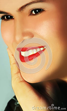 Beautiful smiling face Stock Photo