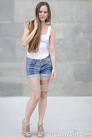 https://thumbs.dreamstime.com/x/beautiful-smiling-nordic-woman-shorts-pretty-girl-model-scandinavia-posing-singlet-denim-city-natural-looking-46107755.jpg