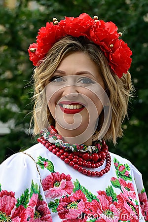 Beautiful smiling Ukrainian woman Editorial Stock Photo