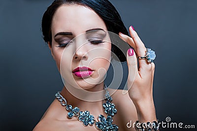 Beautiful sophisticated woman Stock Photo