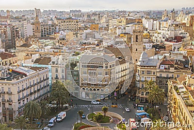 Beautiful Spanish city of Valencia. Photos of the historic center Editorial Stock Photo