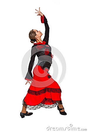 Beautiful spanish dancer. Stock Photo