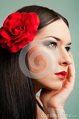 Beautiful spanish girl Stock Photo