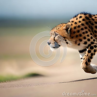 Agile and speedy cheetah - ai generated image Stock Photo