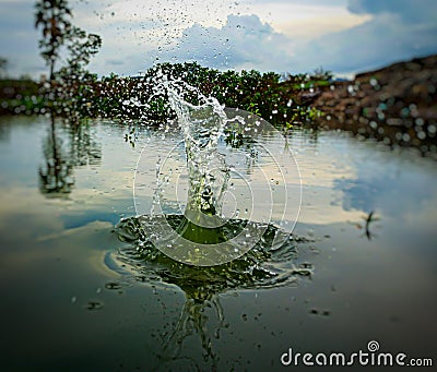 Beautiful splashes of water Stock Photo