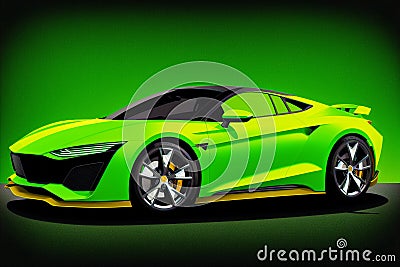 Beautiful sport car. Unleashing the Thrill. The Power and Elegance of Sports Cars. Generative AI Stock Photo