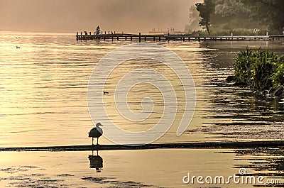 Evening at Lake Kralingen Stock Photo