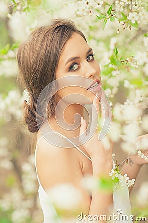 Beautiful Spring Girl Stock Photo