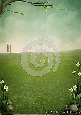 Beautiful spring landscape Stock Photo