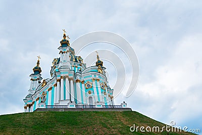 St. Andrew`s Cathedral, Kyiv, Ukraine. St. Andrew`s Church Stock Photo