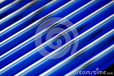 Blue pipes abstract background photograph Stock Photo