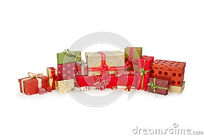 Group of christmas presents Stock Photo