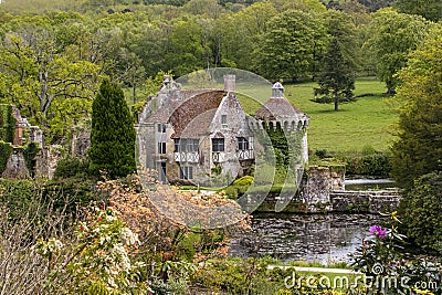 Stunning stately house and gardens in England. Stock Photo