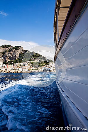 Beautiful steep village of Amalfi Stock Photo