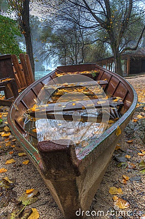 Beautiful still life with boat Stock Photo