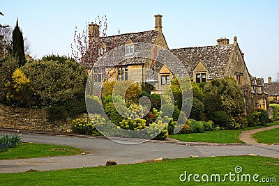 Beautiful stone house in the Cotwolds of England Editorial Stock Photo