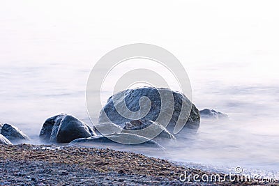 Beautiful stone ocean background Stock Photo