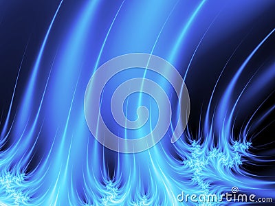 Beautiful stop-motion design illustration of blue flames. beautiful fire background texture. Cartoon Illustration