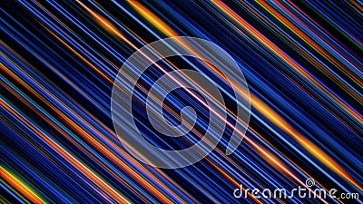 A beautiful straight colorful rays shining and rotating on black background, seamless loop. Animation. The sunbeams Stock Photo