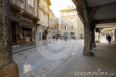 Beautiful streets in the Dinan Editorial Stock Photo