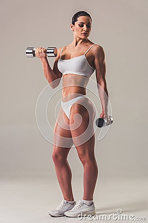 Beautiful strong woman Stock Photo
