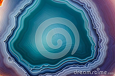 Beautiful structure of multicolored agate, mineral design for banner or background. Created by AI Stock Photo