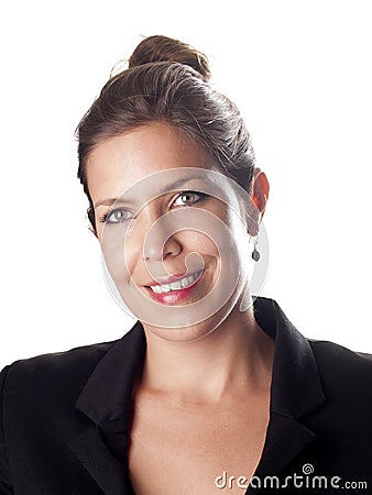 Beautiful succesful businesswoman smiling at you Stock Photo