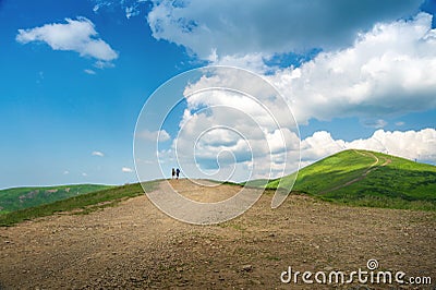 Beautiful summer mountainous landscape Carpat in Ukraine. Dragobrat ski resort Stock Photo